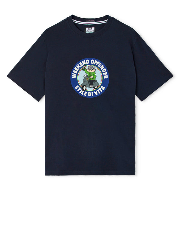 T-Shirt Vitae Grafica Blu Scuro