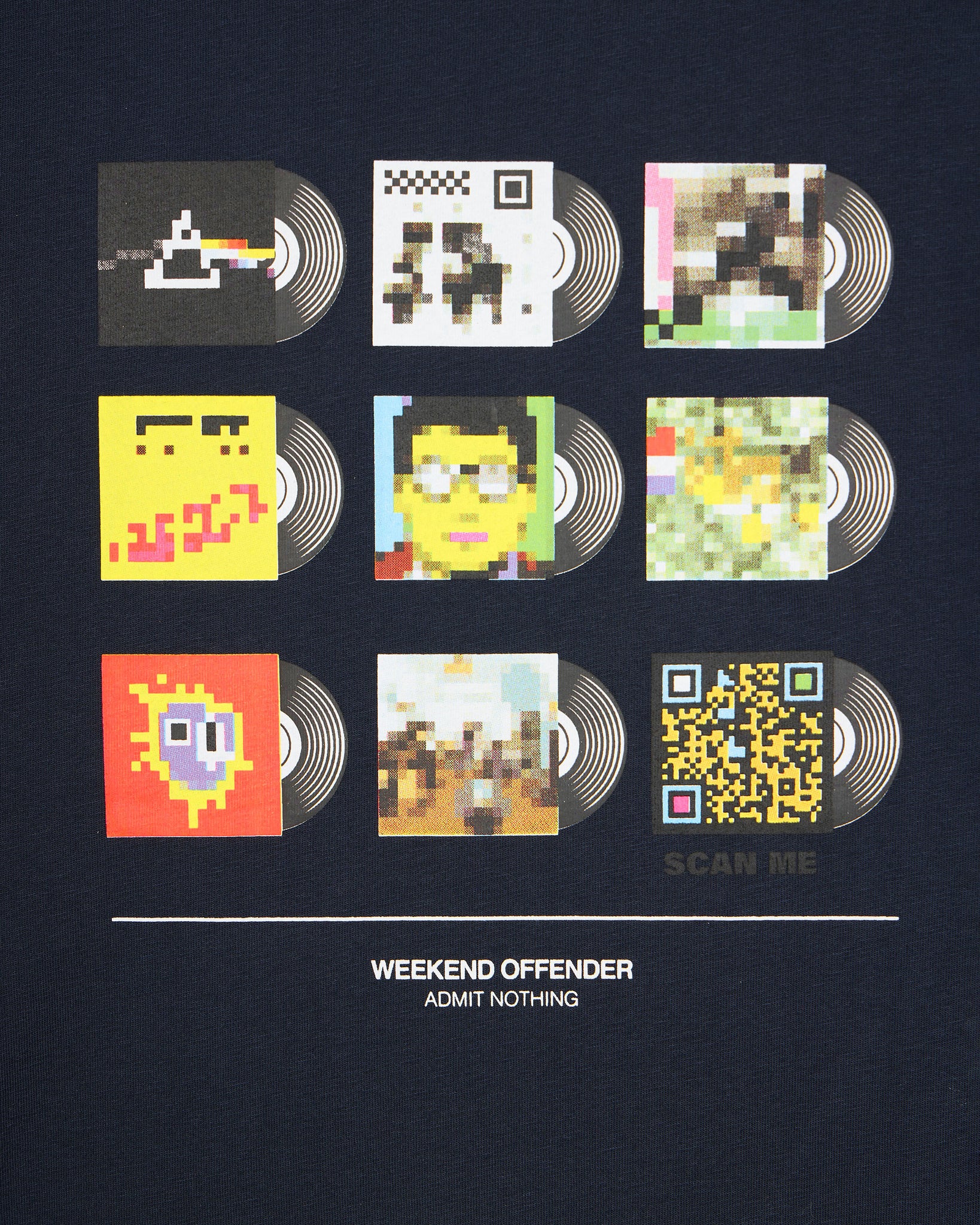 Sleeves Graphic T-Shirt Navy