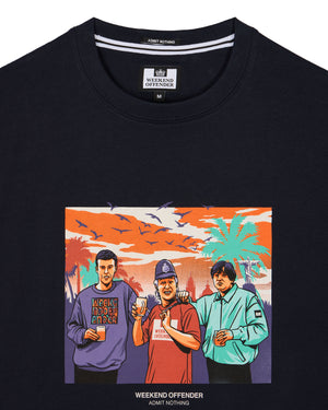 Ronnie Graphic T-Shirt Navy