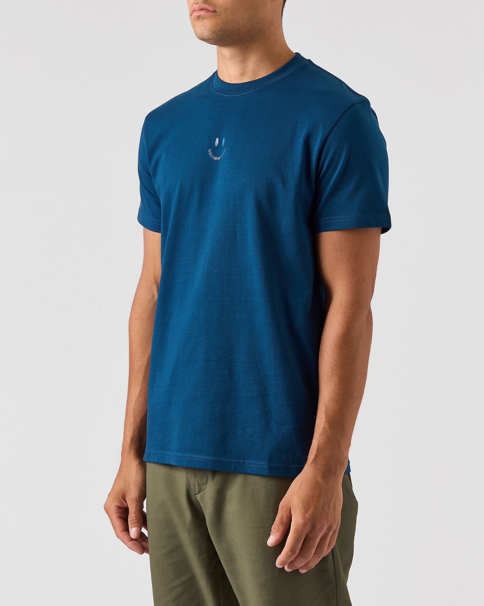 Smile Graphic T-Shirt Juniper Blue