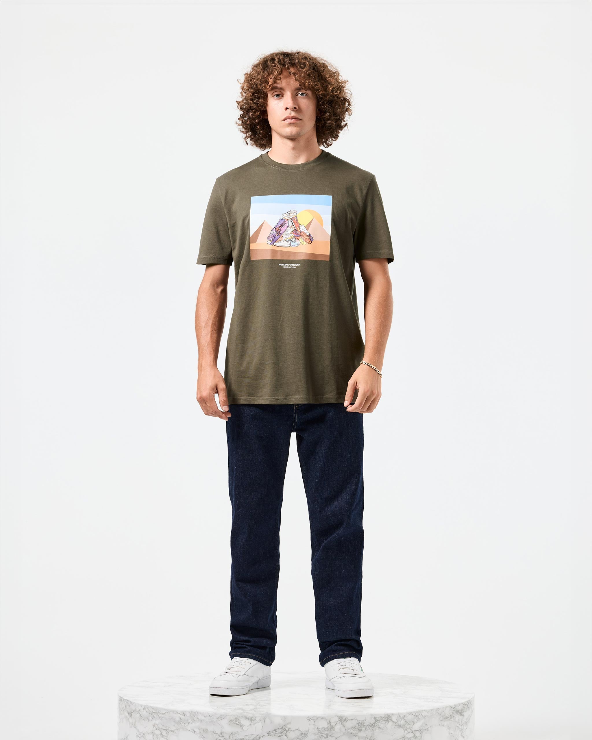 Geeza Graphic T-Shirt Castle Green