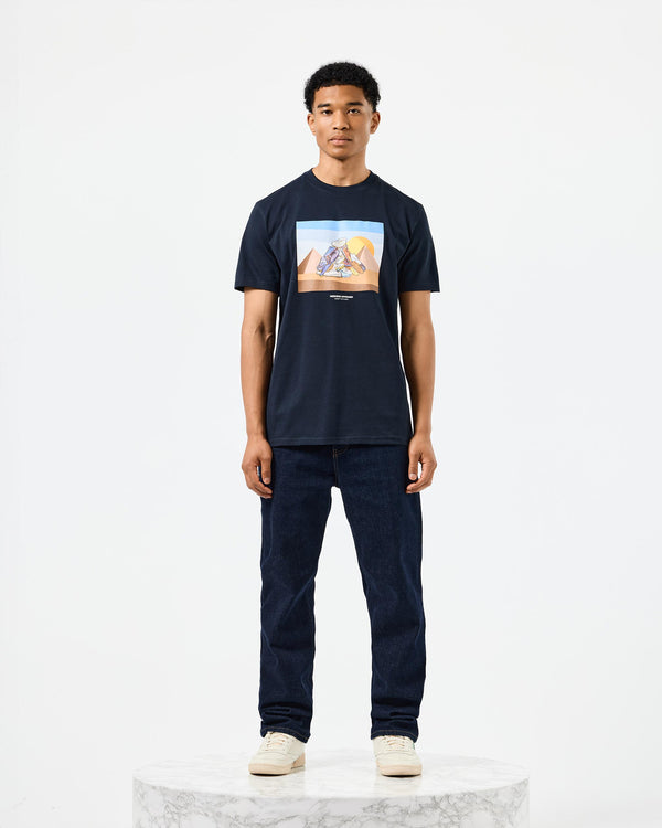 Geeza Graphic T-Shirt Navy