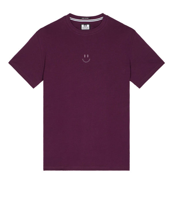 Smile Graphic T-Shirt Acai Berry