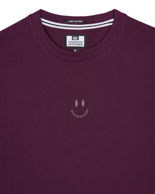 Smile Graphic T-Shirt Acai Berry