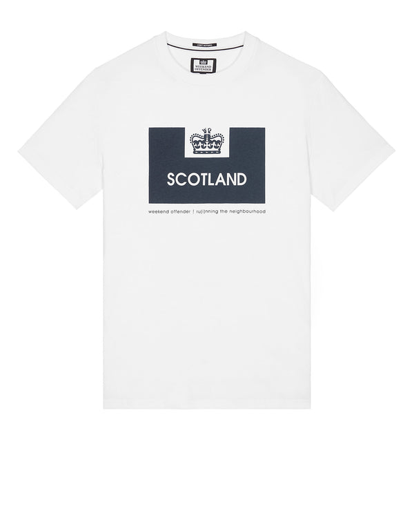 Country Series Schottland T-Shirt Weiß/Marineblau