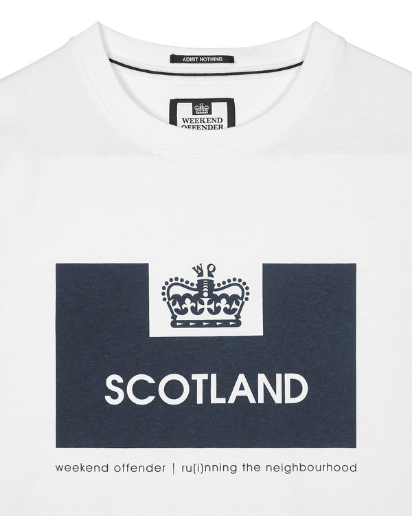 Country Series Schottland T-Shirt Weiß/Marineblau