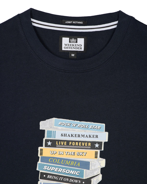 Kids Tapes Graphic T-Shirt Navy