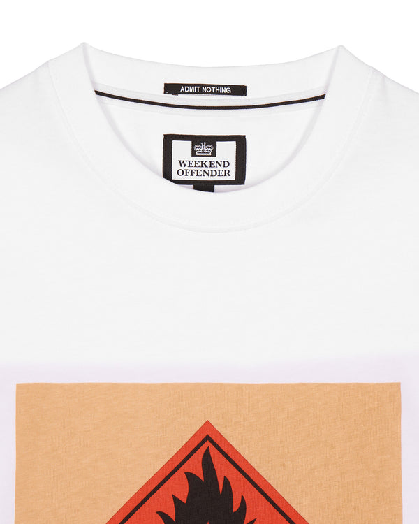 Blue Lines Graphic T-Shirt White