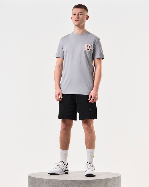 Ryder Embroidered Graphic T-Shirt Smokey Grey