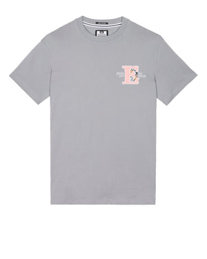 Ryder Embroidered Graphic T-Shirt Smokey Grey