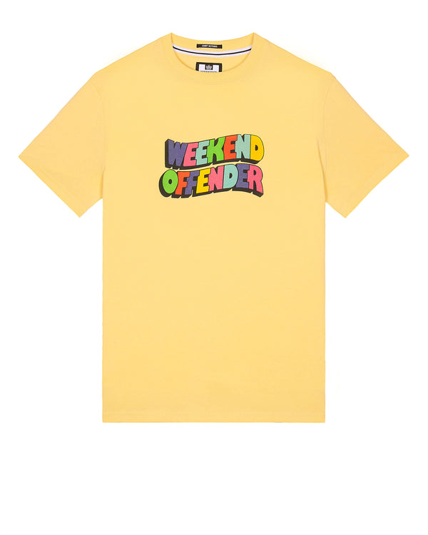 Grafiniai Hallelujah marškinėliai, sviestiniai geltoni