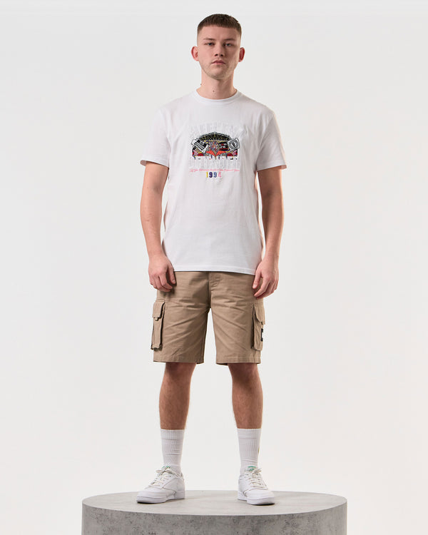 Pyramid Embroidered Graphic T-Shirt White