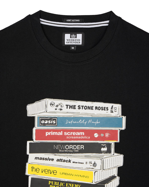 Cassettes Graphic T-Shirt Black