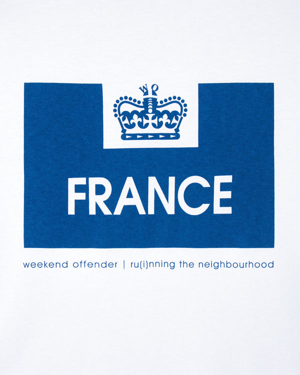 T-shirt bianca "Serie Paese" Francia