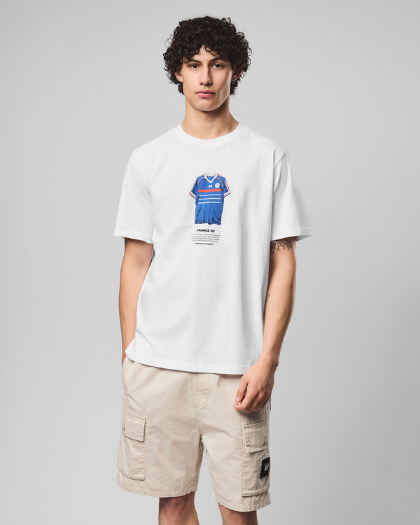 T-shirt grafica Zidane bianca