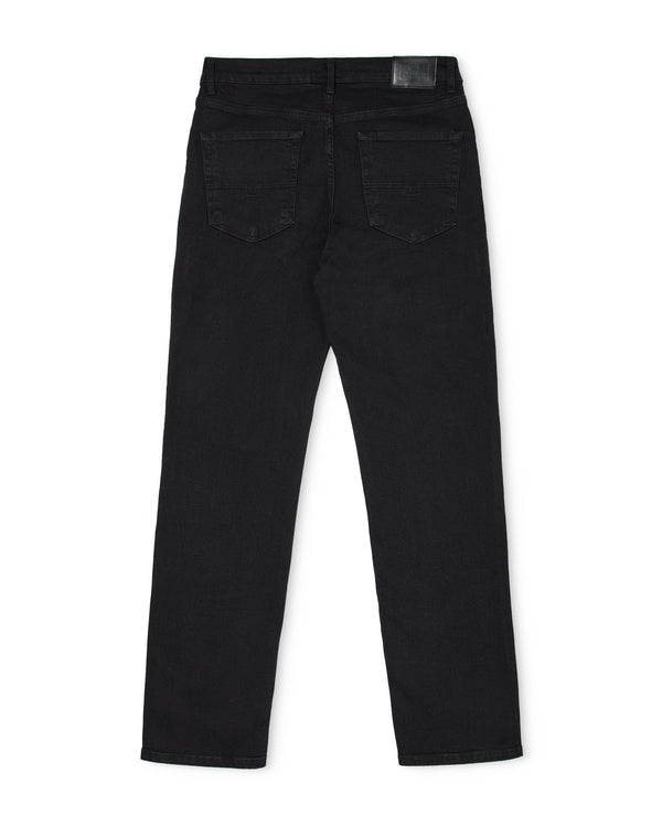 Straight Fit Denim Jeans Black