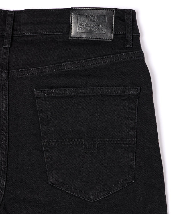 Straight Fit Denim Jeans Black