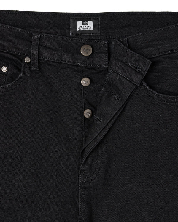 Straight Fit Denim Jeans Black