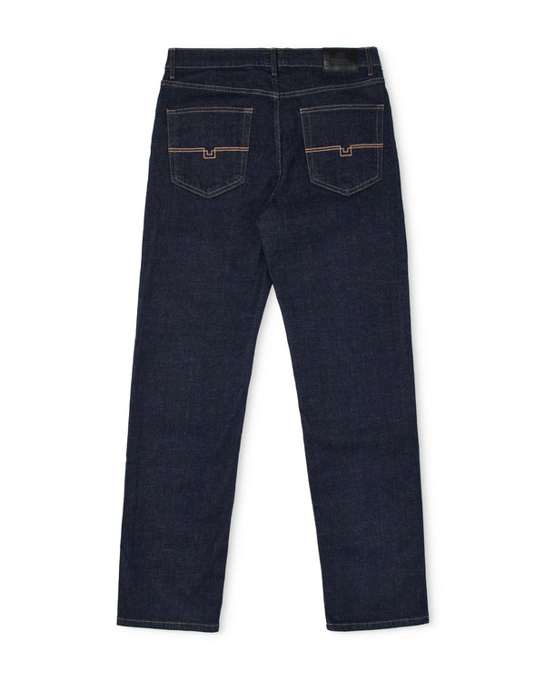 Straight Fit Denim Jeans Dark Rinse