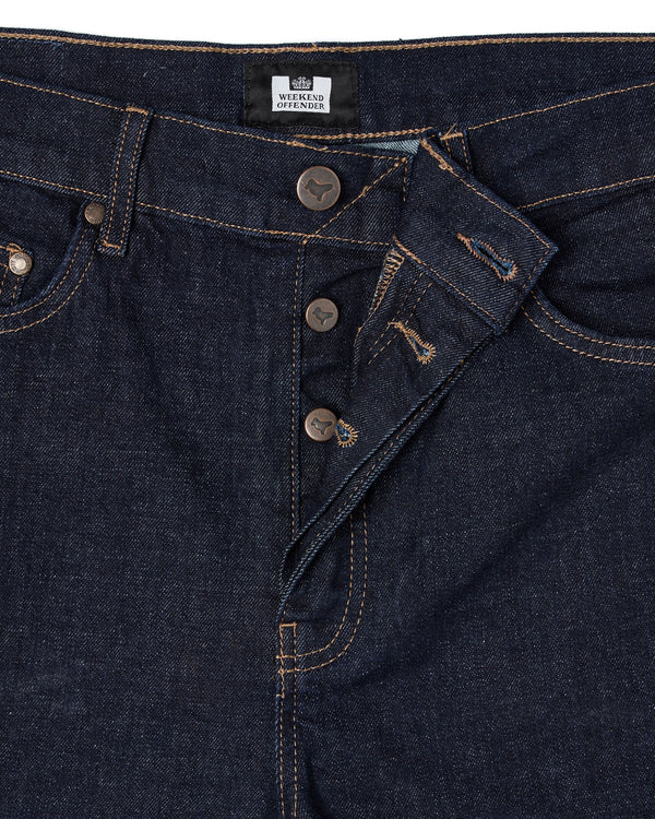 Straight Fit Denim Jeans Dark Rinse