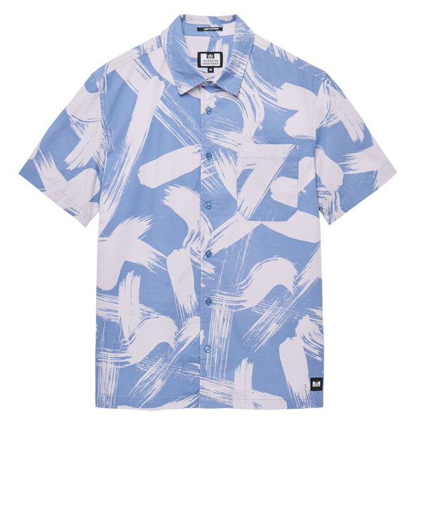 Toshima Camo Shirt Cornflower Blue