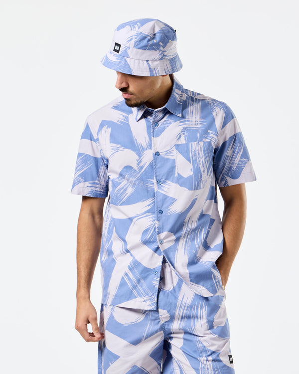 Toshima Camo Shirt Cornflower Blue