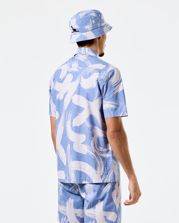 Toshima Camo Shirt Cornflower Blue