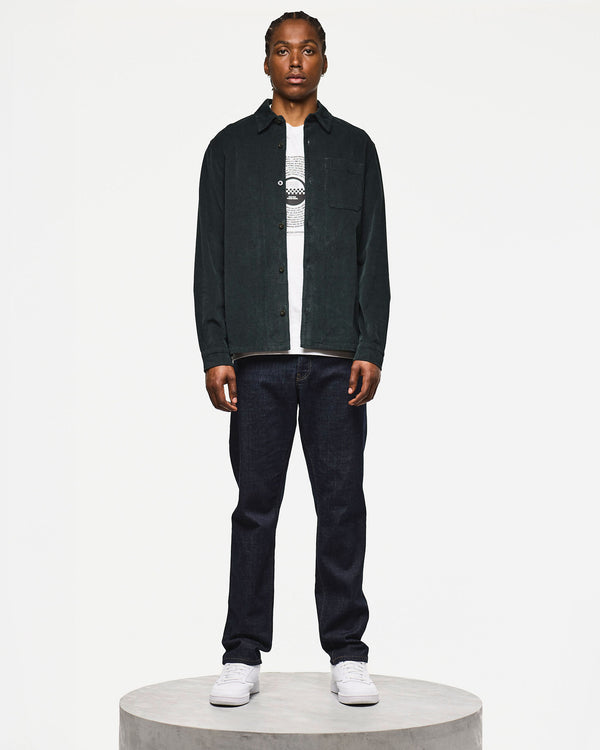 Welch Cord Shirt Black Forest Green