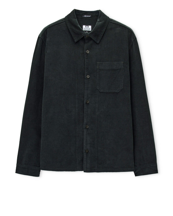 Welch Cord Shirt Black Forest Green