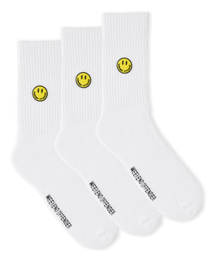 Smiley Sports Socks White