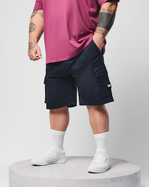 Plus Size - Mascia Cargo Shorts Navy
