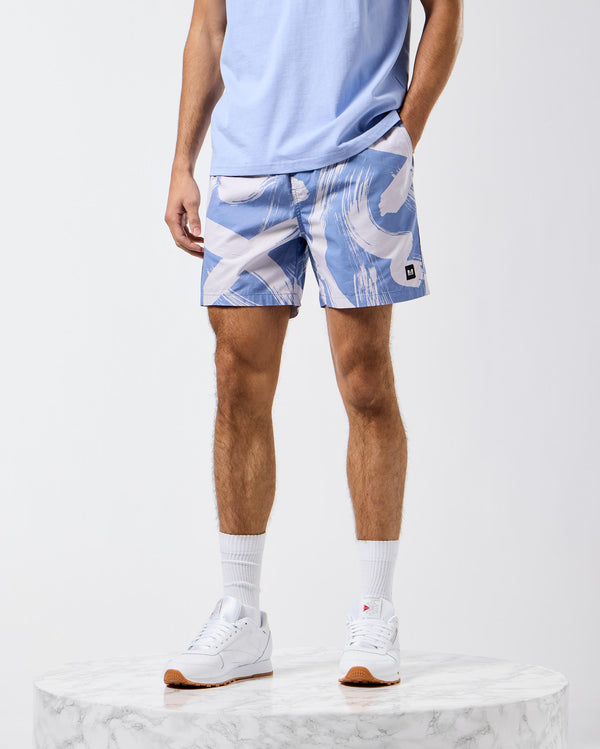 Anzio Camo Shorts Cornflower Blue