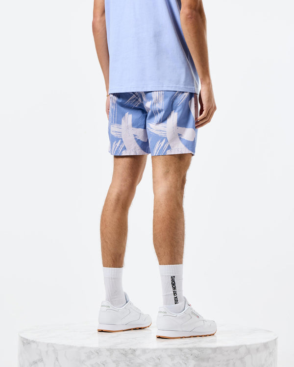 Anzio Camo Shorts Cornflower Blue