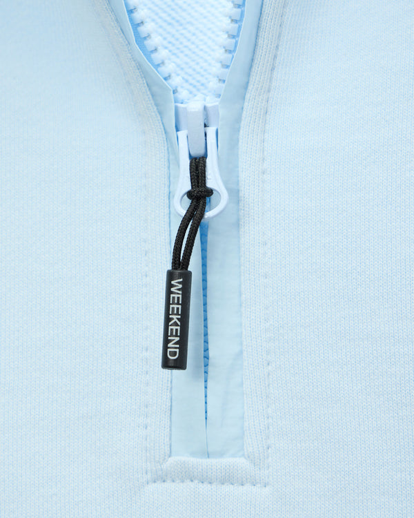Kraviz Quarter Zip Sweatshirt Sky Blue