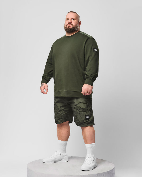 Plus Size - Felpa F Bomb Nero Verde Foresta