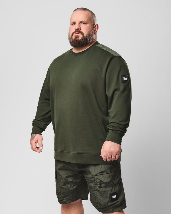 Plus Size - Felpa F Bomb Nero Verde Foresta