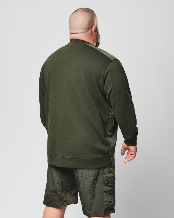 Plus Size - Felpa F Bomb Nero Verde Foresta