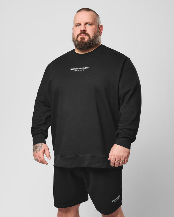 Taglie Forti - Felpa Raval Nera/Verde Amazzonite