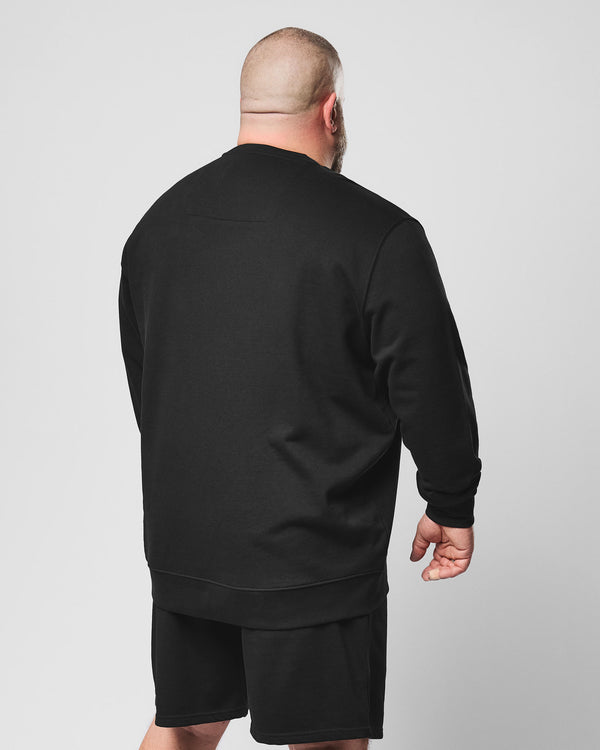 Taglie Forti - Felpa Raval Nera/Verde Amazzonite