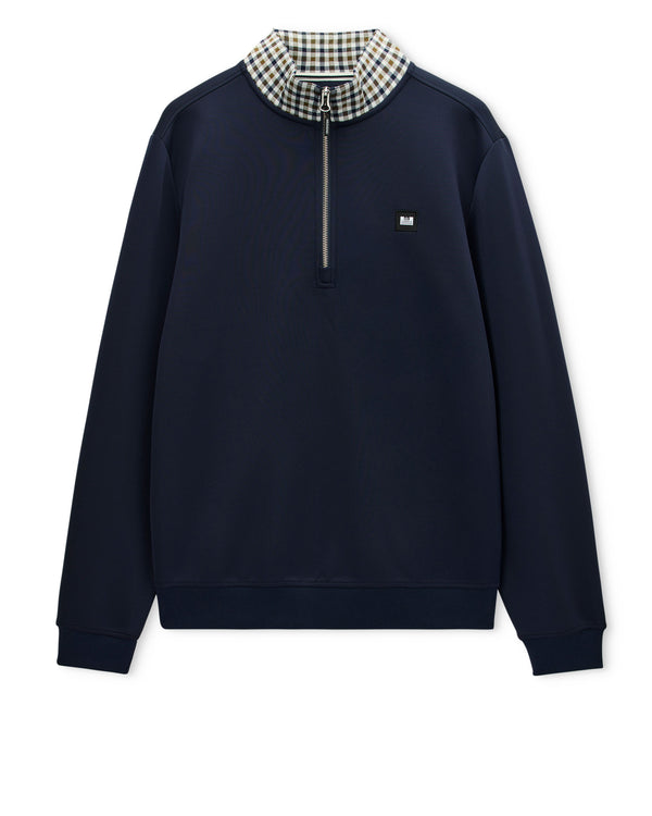 Plus Size - Henson Quarter Zip Sweatshirt Navy