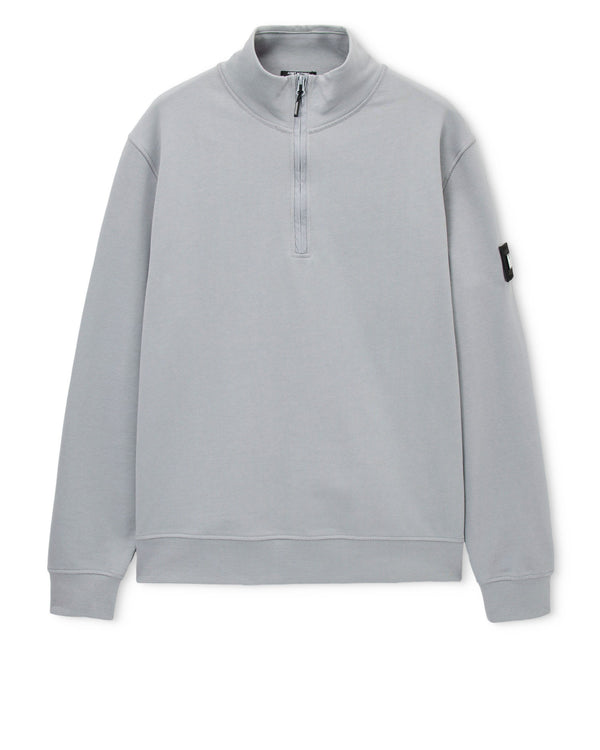 Kraviz – Sweatshirt mit Viertelreißverschluss, Rauchgrau