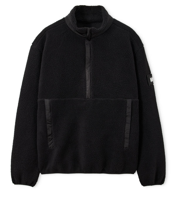 Stanier Sherpa Fleece Sweatshirt Black