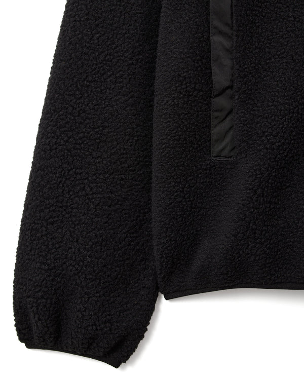 Stanier Sherpa Fleece Sweatshirt Black