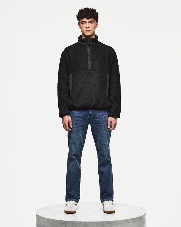 Stanier Sherpa Fleece Sweatshirt Black