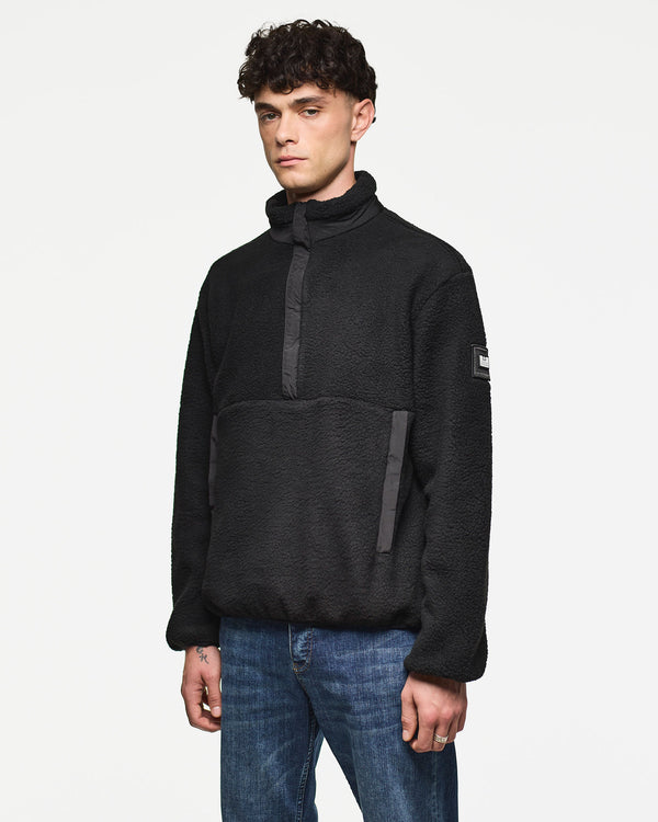 Stanier Sherpa Fleece Sweatshirt Black