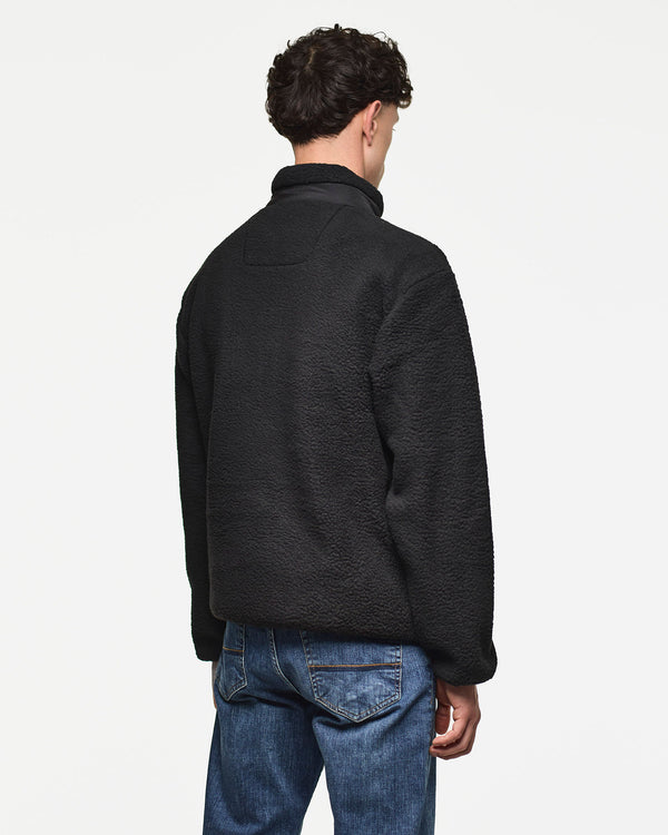 Stanier Sherpa Fleece Sweatshirt Black
