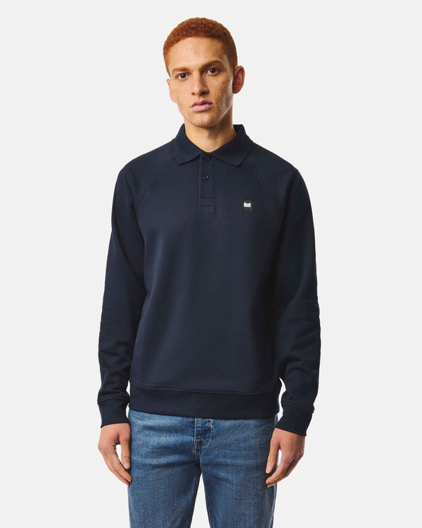 Azrou Polo-Sweatshirt Marineblau