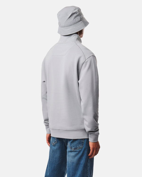 Kraviz – Sweatshirt mit Viertelreißverschluss, Rauchgrau