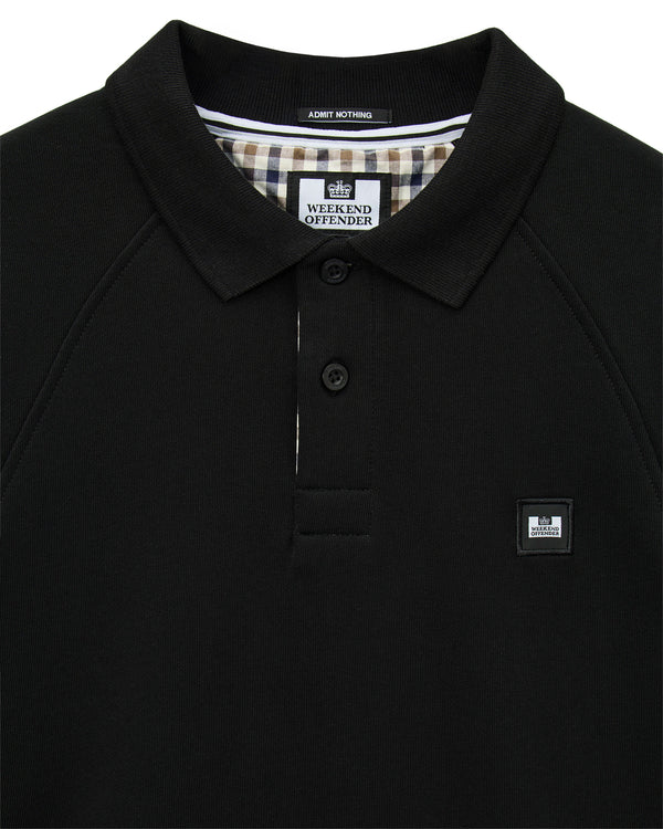 Felpa polo Azrou Check nera