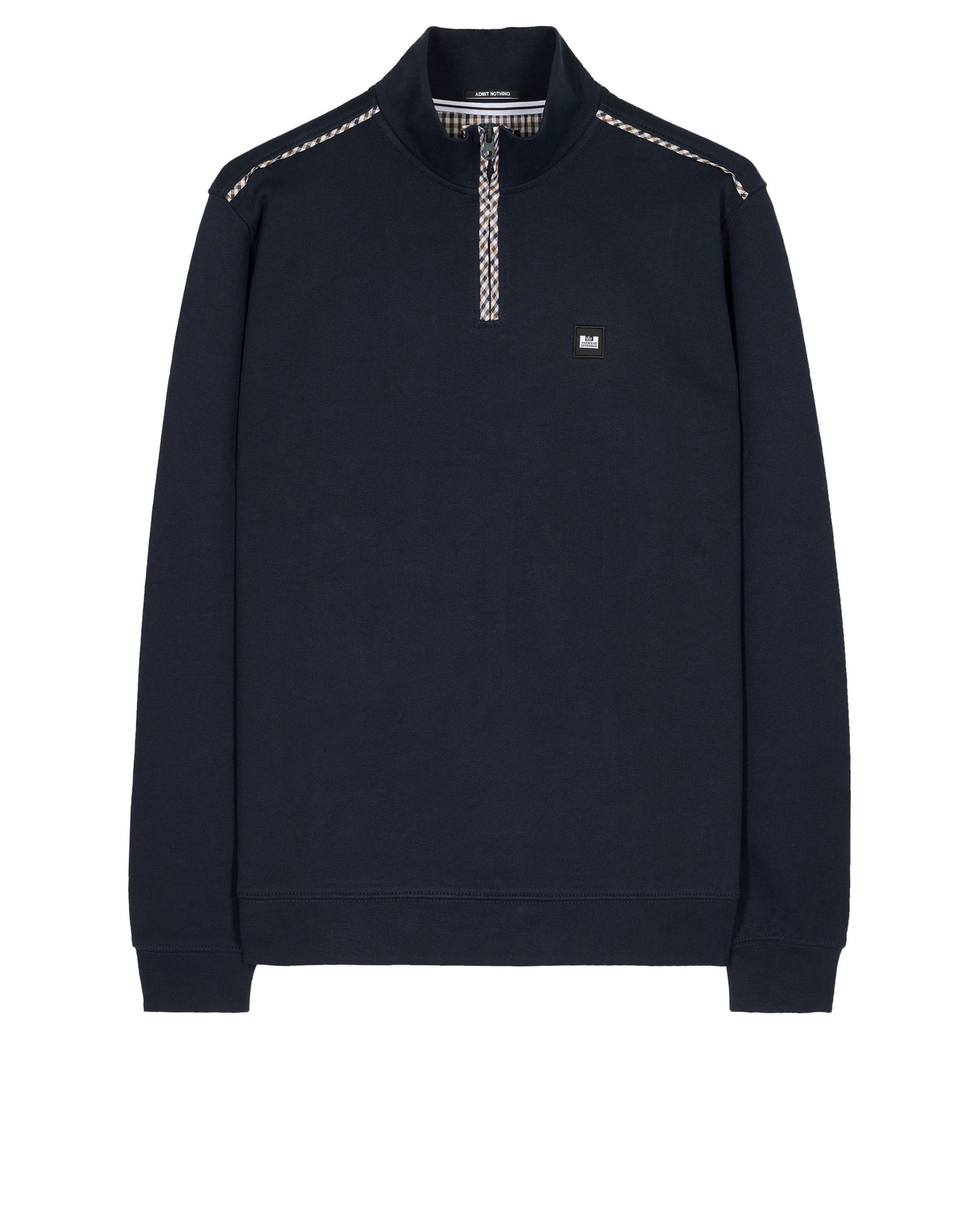 Matisa Quarter Zip Sweatshirt Navy/House Check